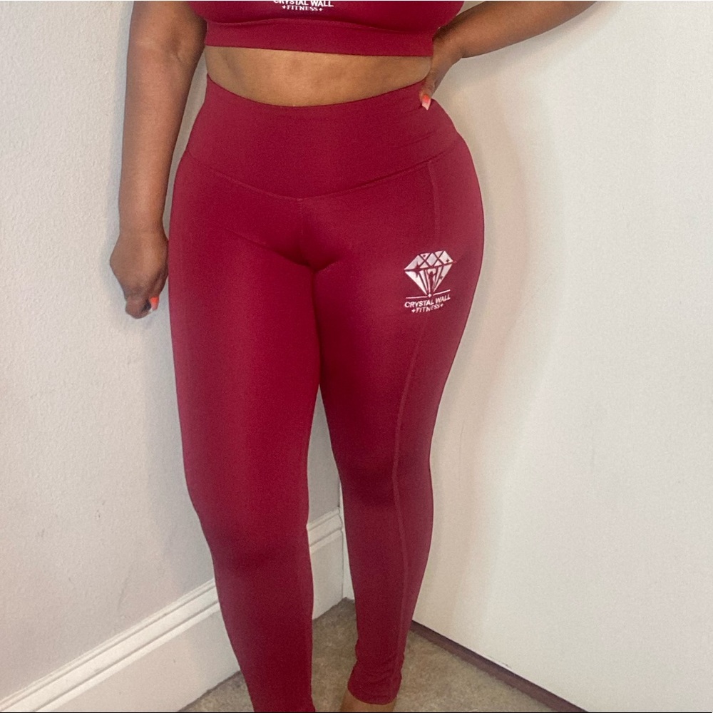 CWF Berry Embroidered Logo Leggings